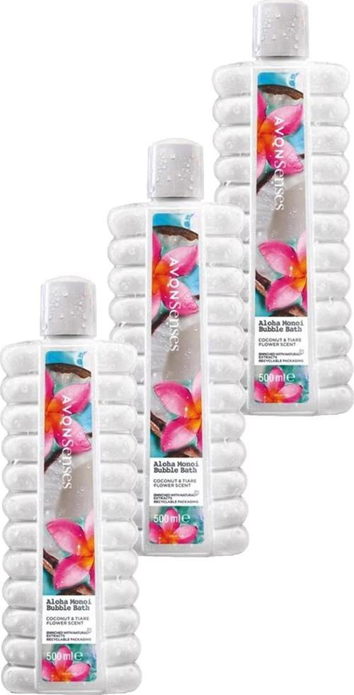 Senses Aloha Monoi Tiare Çiçeği ve Hindistan Cevizi Kokulu Banyo Köpüğü 500 Ml. Üçlü Set