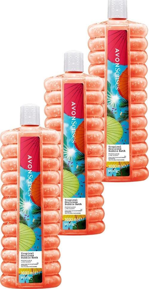 Tropical Mexicana Çarkıfelek ve Limon Kokulu Banyo Köpüğü 1 Lt. Üçlü Set