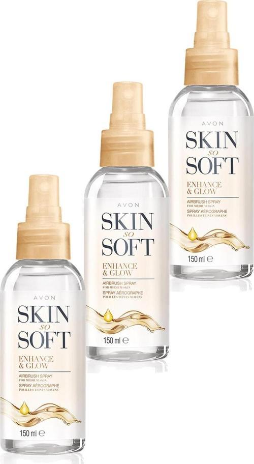 Skin So Soft Enhance & Glow Nemlendirici Sprey Vücut Yağı 150 Ml. Üçlü Set