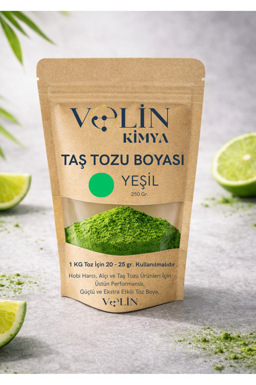 Taş Tozu Ve Mum Boyası Yeşil Renk 250 Gr Hobi Harcı Renklendiricisi Yeşil Toz Boya