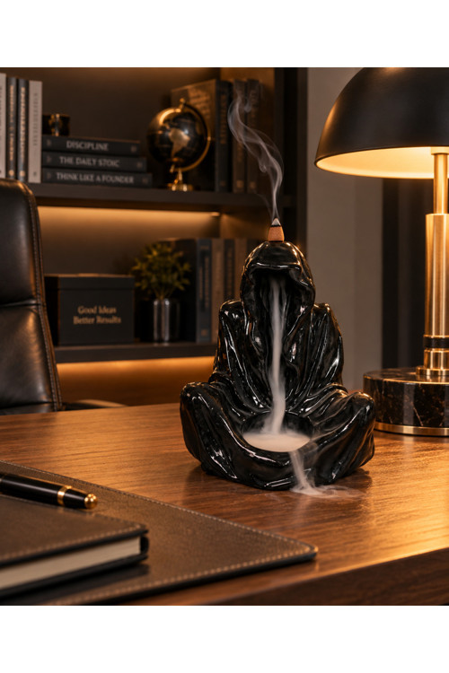 Dekoratif Hayalet Geri Akış Tütsülük (Tealight Mumluk) Obje