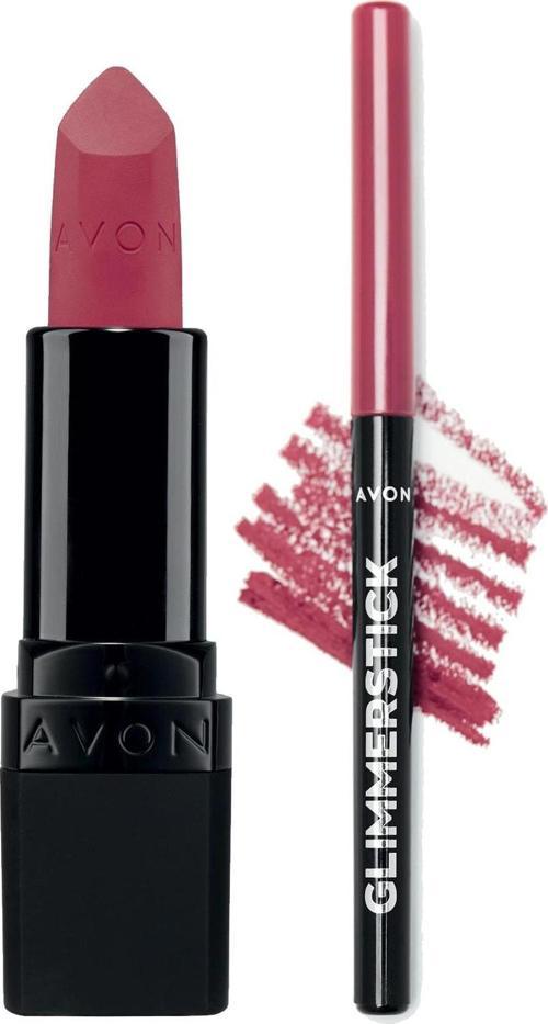 Ultra Mat Ruj Mauve Matters ve Glimmerstick Dudak Kalemi Pink Bouquet Paketi