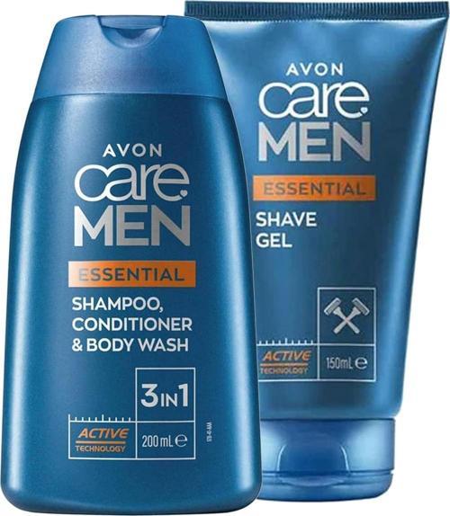 Care Men Essential Tıraş Jeli ve 3’ü 1 arada Sampuan, Bakım Kremi ve Duş Jeli Paketi