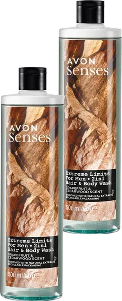 Extreme Limits Greyfurt ve Sandal Kokulu Saç ve Vücut için Erkek Duş Jeli 500 Ml. İkili Set