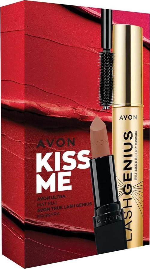 Kiss Me Ultra Mat Ruj Marvellous Mocha ve Lash Genius Maskara Hediye Paketi