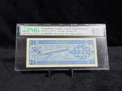 HOLLANDA ANTİLLERİ 1970 – 2½ GULDEN | PMG 67 EPQ SUPERB GEM UNCIRCULATED | PICK#21a