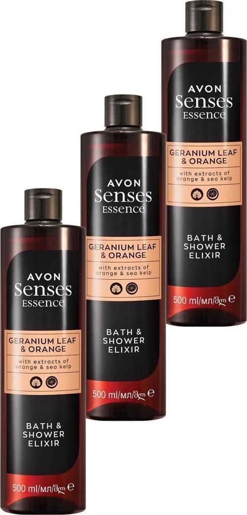 Senses Essence Sardunya Yaprağı ve Partakal Kokulu Duş Jeli 500 Ml. Üçlü Set