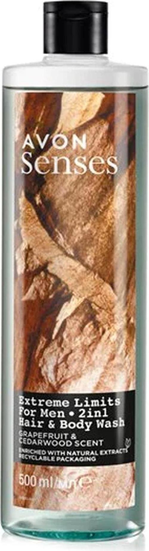 Senses Extreme Limits Greyfurt ve Sandal Kokulu Saç ve Vücut için Erkek Duş Jeli 500 Ml.