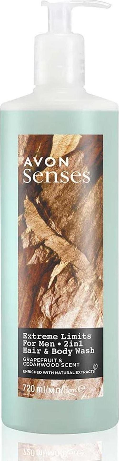 Senses Extreme Limits Greyfurt ve Sandal Kokulu Saç ve Vücut için Erkek Duş Jeli 720 Ml.