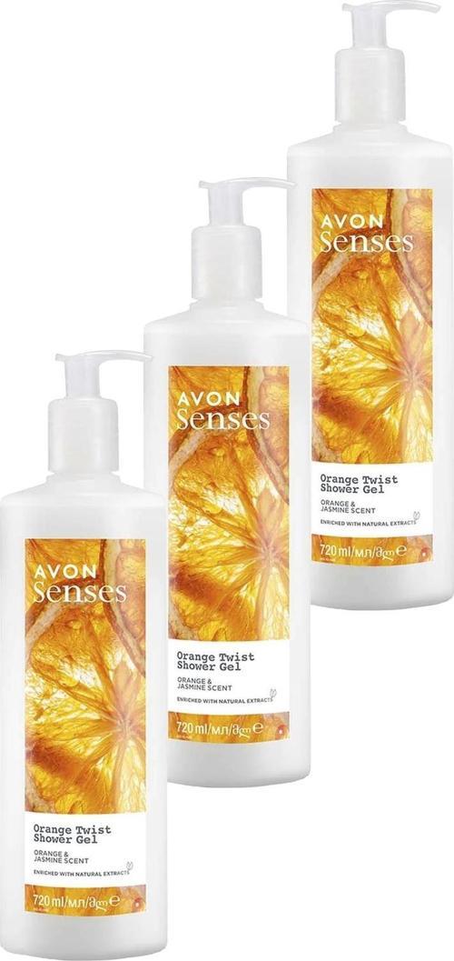 Senses Orange Twist Portakal ve Yasemin Kokulu Duş Jeli 720 Ml. Üçlü Set