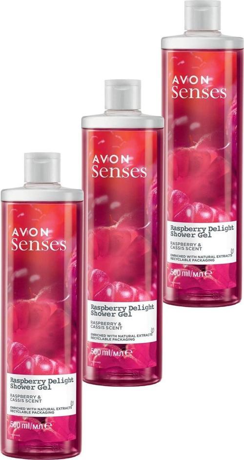 Senses Rapsberry Delight Frambuaz ve Frenk Üzümü Kokulu Duş Jeli 500 Ml. Üçlü Set