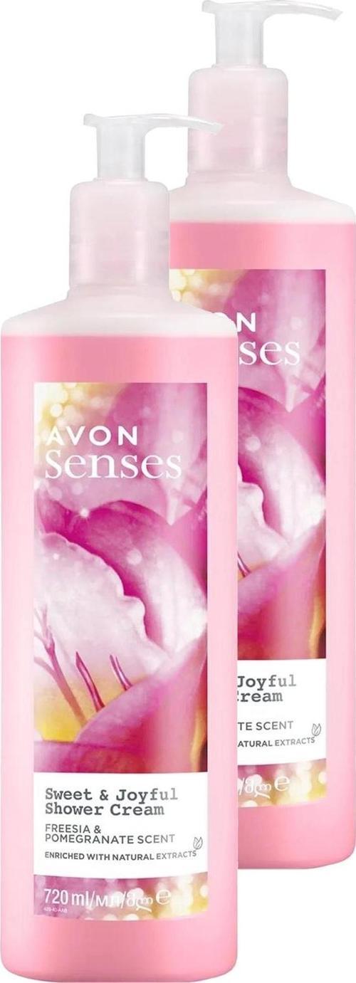 Senses Sweat & Joyful Frezya ve Nar Kokulu Krem Duş Jeli 720 Ml. İkili Set