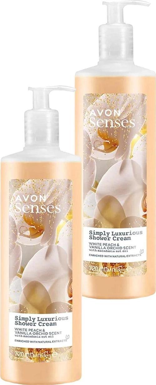 Simply Luxurious Beyaz Şeftali ve Vanilya Orkide Kokulu Duş Kremi 720 Ml. İkili Set