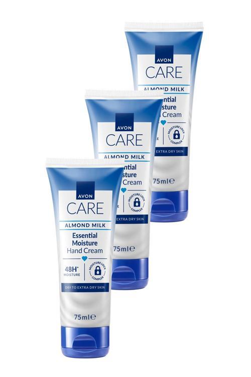 Care Gliserin ve Badem Sütü içeren Yoğun Nemlendirici El Kremi 75 Ml. Üçlü Set
