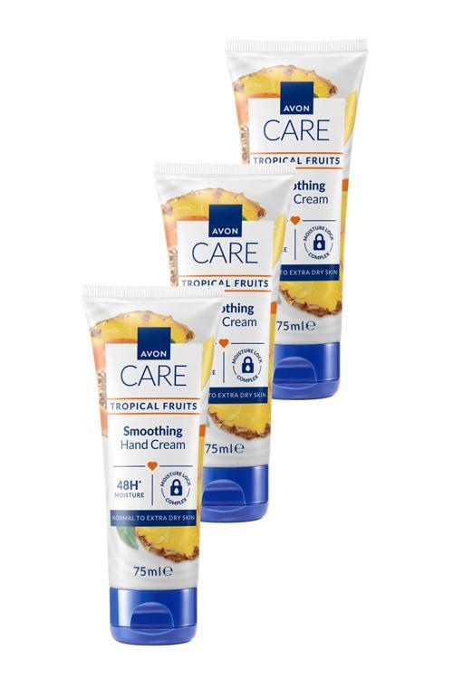 Care Tropical Fruits Ananas, Mango ve Papaya Özlü El Kremi 75 Ml. Üçlü Set