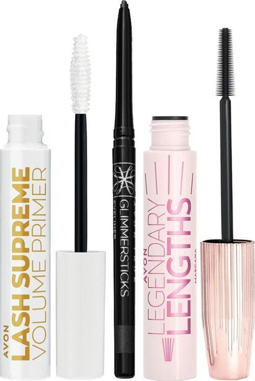 Legendary Lengths Maskara Glimmersticks Göz Kalemi ve Lash Supreme Maskara Bazı Paketi