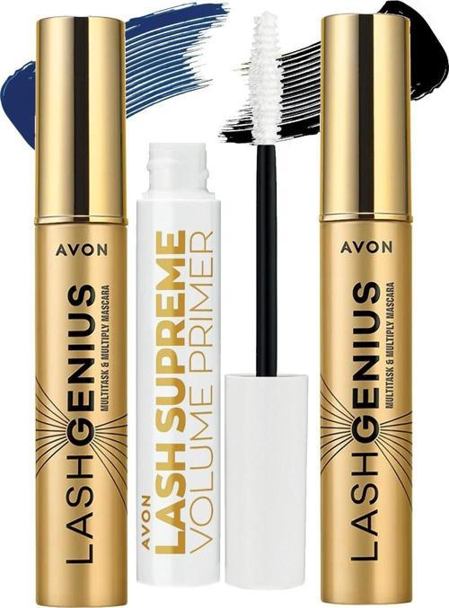 True Lash Genius 5 Etkili Mavi Siyah Maskara ve Maskara Bazı Paketi