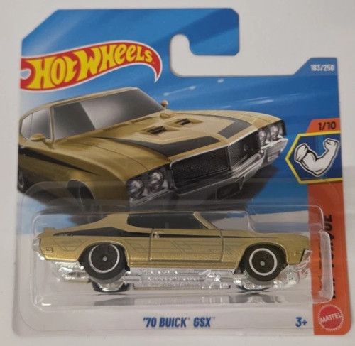 70 Buick GSX Altın Renk 1:64 Metal Model Araba 183/250