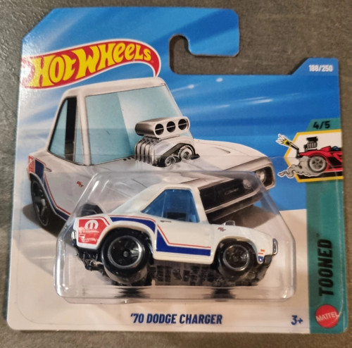 Tooned 70 Dodge Charger Beyaz 1:64 Metal Model Araba 188/250
