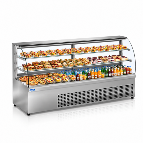 Soğuk Bombe Camlı Teşhir Dolabı 200 Cm 480 Litre