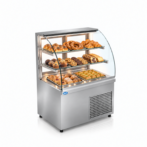 Nötr Bombe Camlı Teşhir Dolabı 100 Cm 240 Litre