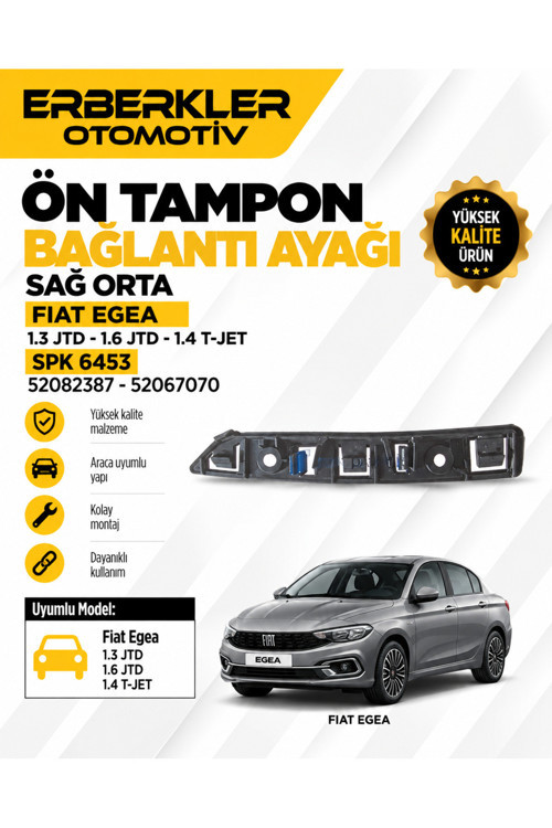 ÖN TAMPON BAĞLANTI AYAĞI SAĞ ORTA FIAT EGEA 1.3 JTD-1.6 JTD- 1.4 T-JET SPK 6453 52082387-52067070