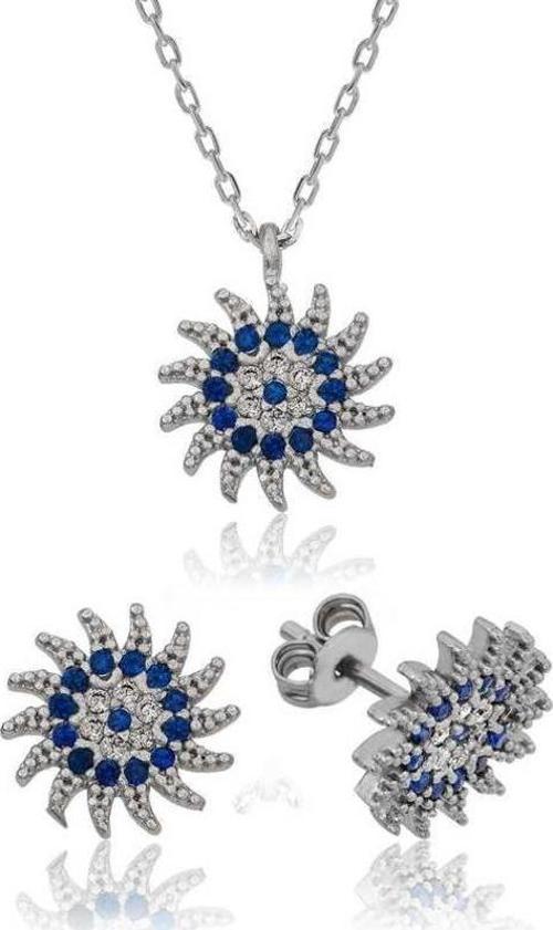 925 Ayar Gümüş Güneşli Nazar Set