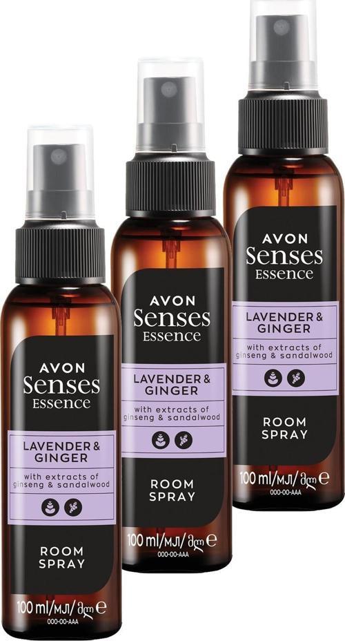 Senses Essence Lavender & Ginger Lavanta ve Zencefil Kokulu Oda Spreyi 100 Ml. Üçlü Set