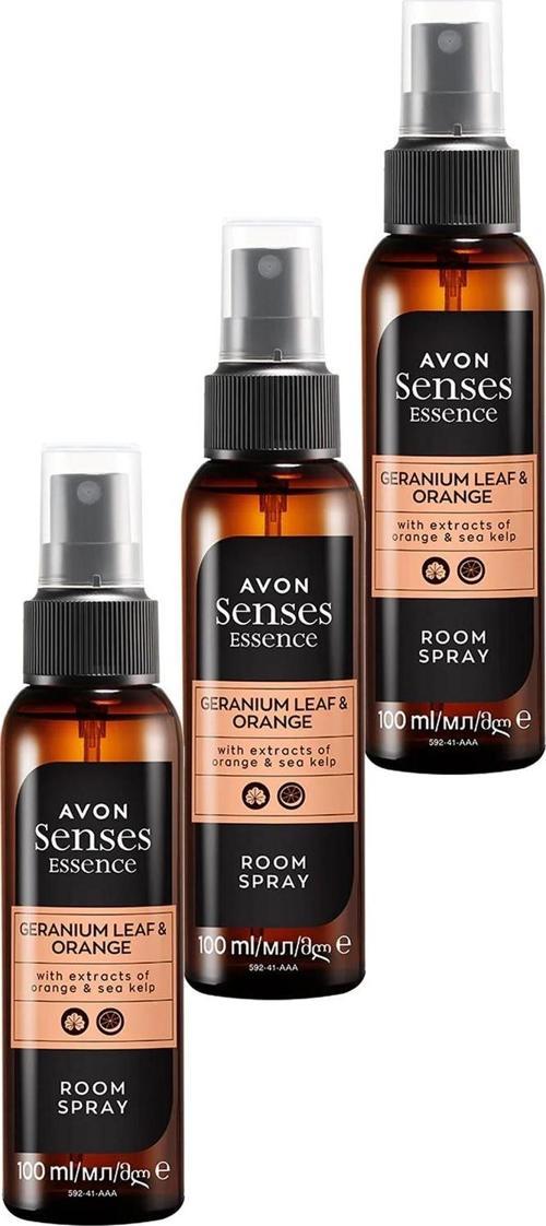 Senses Essence Sardunya Yaprağı ve Portakal Kokulu Oda Spreyi 100 Ml. Üçlü Set
