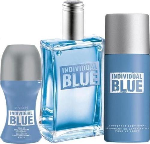 Individual Blue Erkek Parfüm Deodorant Rollon Üçlü Set