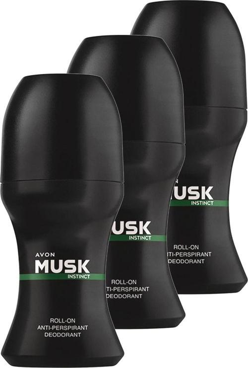 Musk Instinct Erkek Rollon 50 Ml. Üçlü Set