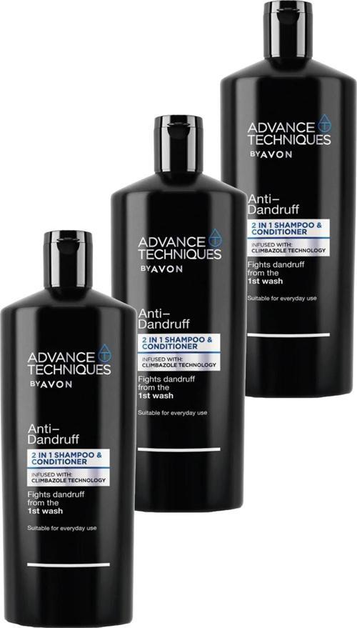 Advance Techniques Kepek Önleyici 2'si 1 Arada Şampuan ve Saç Kremi 700 Ml. Üçlü Set
