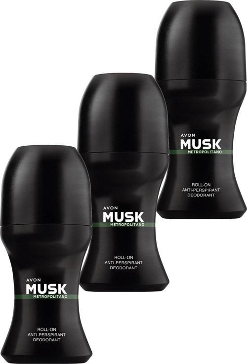 Musk Metropolitano Erkek Rollon 50 Ml. Üçlü Set