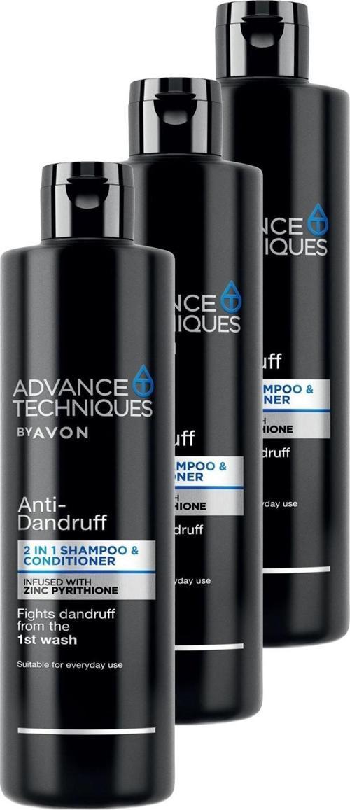 Advance Techniques Kepek Karşıtı 2'si 1 Arada Şampuan ve Saç Kremi 400 Ml. Üçlü Set