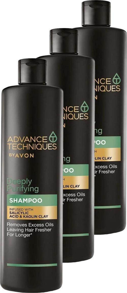 Depply Purifying Yağlı Saçlar için Arındırıcı Şampuan 400 Ml. Üçlü Set