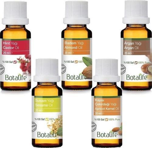 20 Ml  Hint Badem Argan Susam Kayısı Çekirdeği Yağları Set