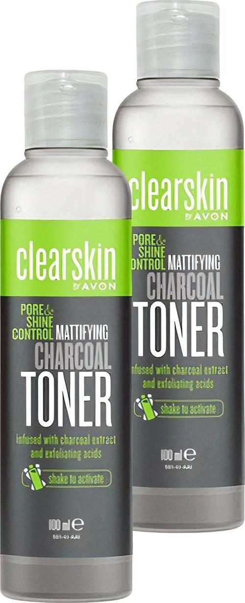 Clearskin Kömür Özlü Matlaştırıcı Tonik 100 Ml. İkili Set