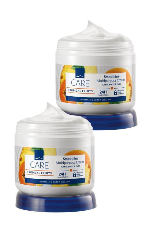 Care Tropical Fruits Ananas, Mango ve Papaya Özlü El ve Vücut Kremi 400 Ml. İkili Set