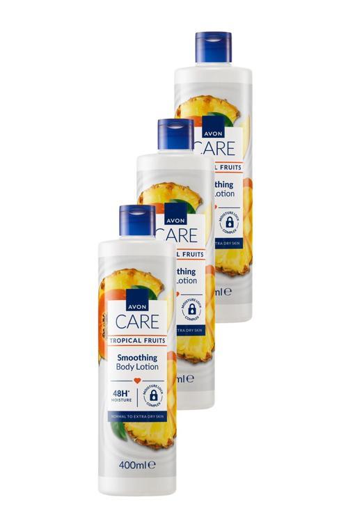 Care Tropical Fruits Ananas, Mango ve Papaya Özlü Vücut Losyonu 400 Ml. Üçlü Set