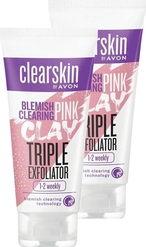 Clearskin Leke Karşıtı 3'ü 1 Arada Pembe Kil Scrub 75 Ml. İkili Set