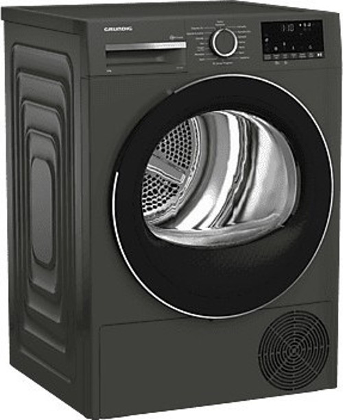 Grundıg Gpdh 9645 E Enerji Sınıfı 9kg Isı Pompalı Kurutma Makinesi Koyu Gri