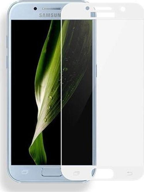 Samsung A3 2017 (A320) Kavisli 4D Cam Ekran Koruyucu Beyaz