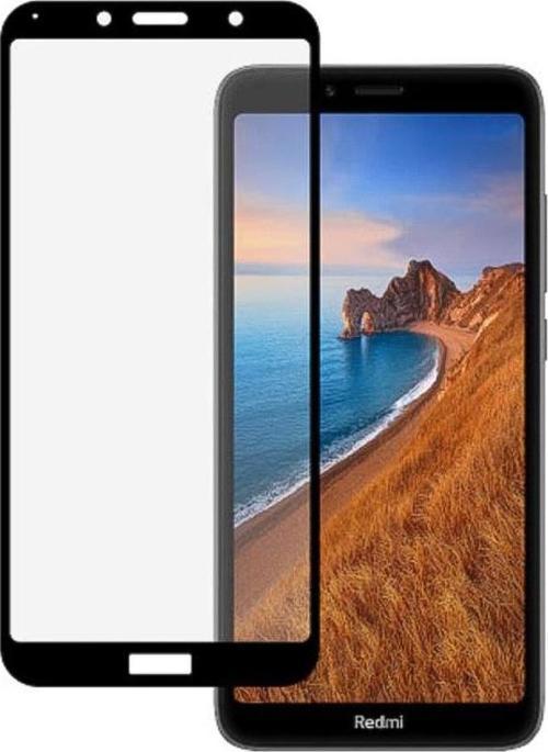 Xiaomi Redmi 7A Ekran Koruyucu 5D Temperli Cam Siyah