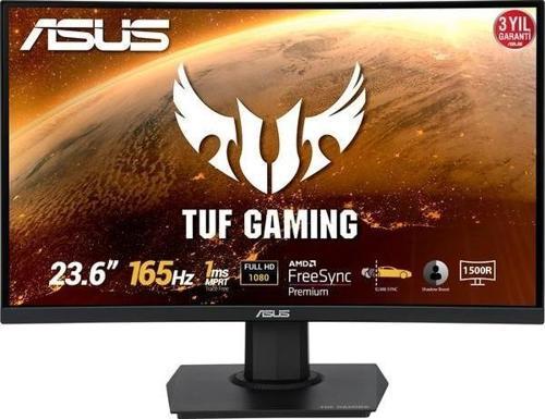 TUF VG24VQE 23.6" 165Hz 1ms (HDMI+Display) FreeSync Full HD Curved LED Monitör