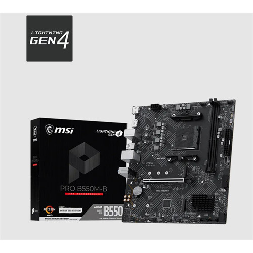 PRO B550M-B DDR4 4600MHZ 1XHDMI 2XM.2 MATX AM4 (AMD AM4 5000/5000G/4000G/3000/3000G SERİLERİ İLE UYUMLU)
