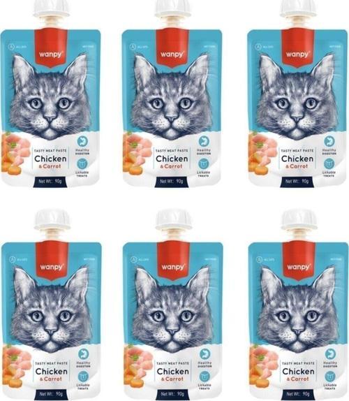 Taze Tavuklu & Havuçlu Kedi Et Ezmesi 90 Gr. X 6 Adet