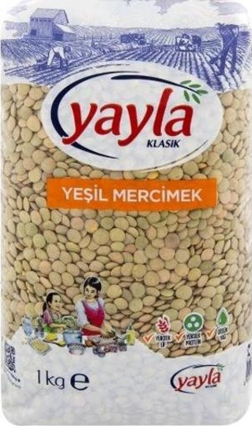 Yeşil Mercimek 1000 Gr. (Bakliyat) (12'li)