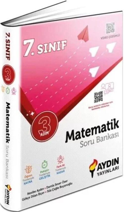 Aydın Yayınları 7. Sınıf Matematik 3 Adım Soru Bankası Video Çözümlü