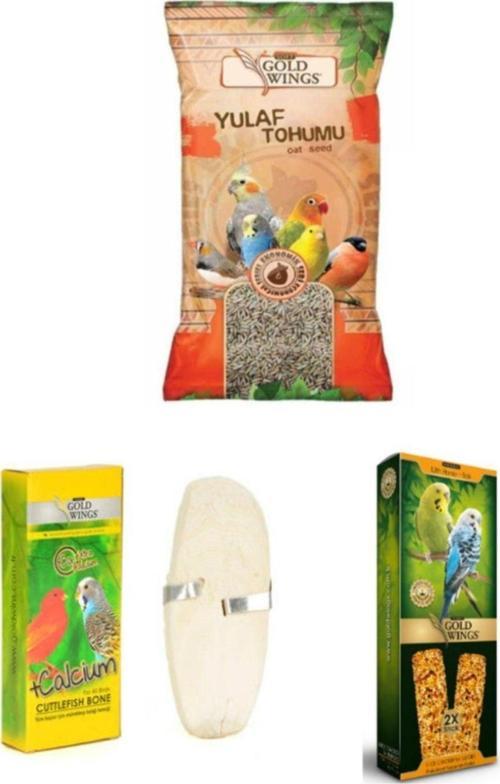Gold Wings 3'lü Set(yulaf 300 Gr+mürekkep Balığı, Kalamar Kemiği+premium Ballı Kraker 2x65gr. Ikili)