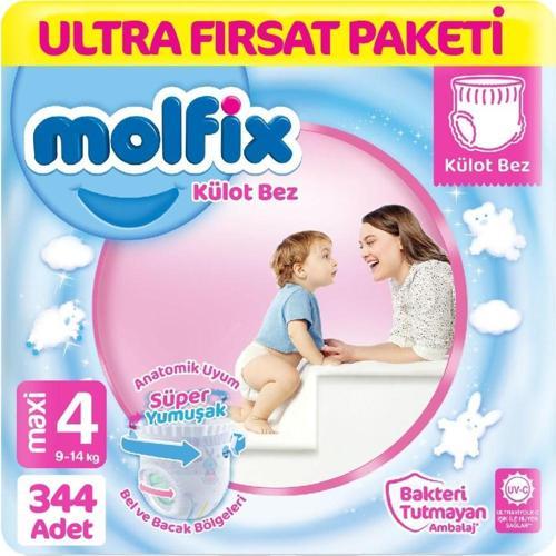 Külot Bebek Bezi 4 Beden Ultra Fırsat Paketi 86*4 344 Adet